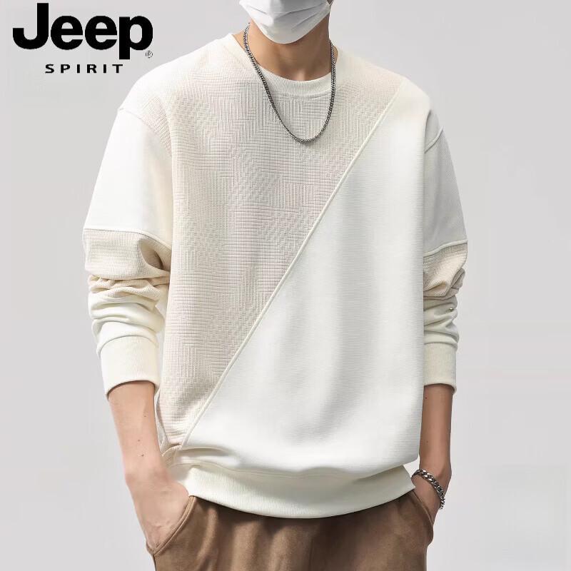 Мужская повседневная толстовка JEEP SPIRIT с круглым вырезом и пэчворком