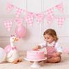 Pink Color One Silly Goose Party Triangle Banner Theme Design Goose Theme Garland  1st Birthday