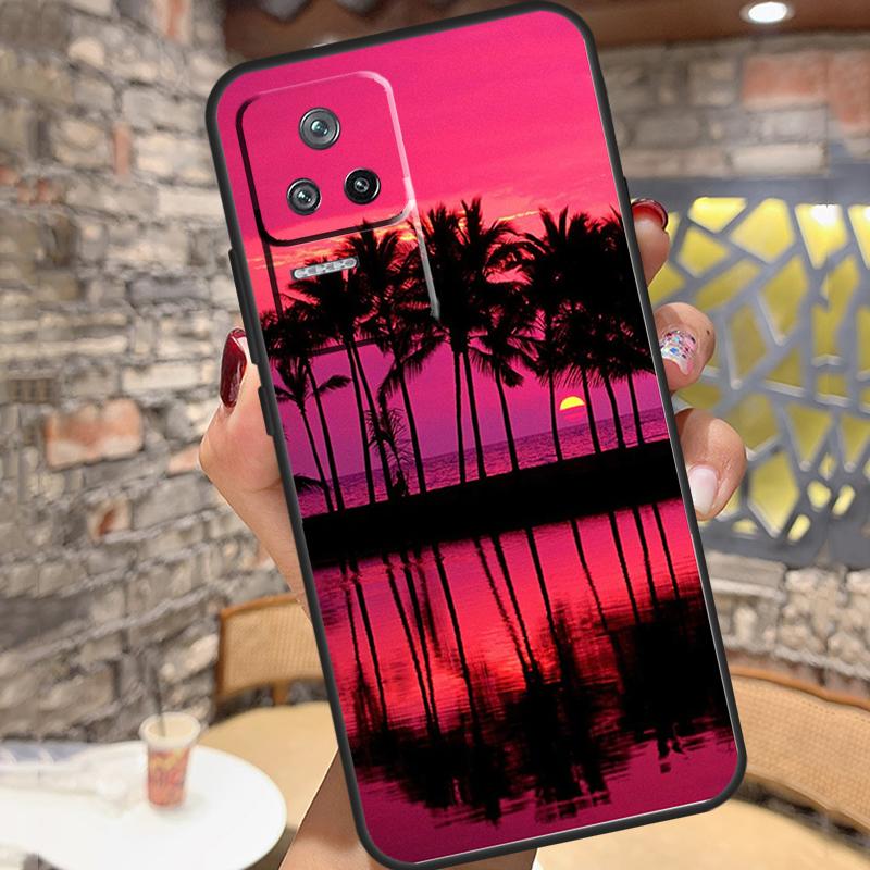 Летний закат на пляже на море Чехол для Xiaomi 14T Pro 13T 11T 12T 13 14 15 Ultra POCO X6 X7 Pro X3 X5 M6 F5 F6 Pro Обложка