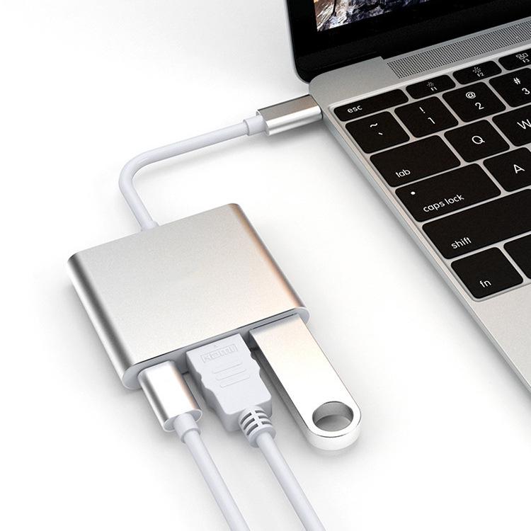 3-в-1 док-станция-адаптер USB-C на HDMI