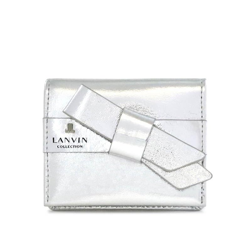 Lanvin Коллекция Лацкан Люкс Кошелек Чехол для монет 65-6630 Женский Серебряный