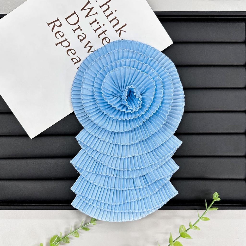 Нежный многоцветный шифоновый цветок многослойная плиссированная тканевая наклейка крафт цветок свадебное платье платье топ декоративные аксессуары