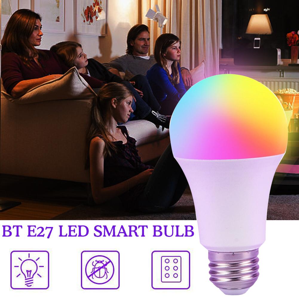 Светодиодная интеллектуальная лампа 220 В E27, светодиодная лампа RGB с изменением цвета, 16 цветов, 8 м, пульт дистанционного управления, интеллектуальная лампа для домашнего освещения, декора вечеринок