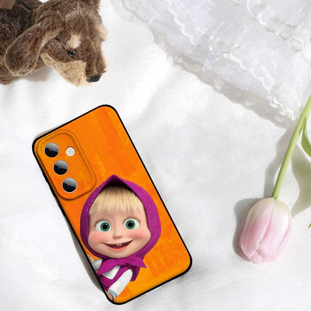 Cartoon M-MashaS And The B-Bears Phone Case For Samsung Galaxy S24/S25/S22/S30/Note20/Lite/Ultra Soft Original Liquid Silicone