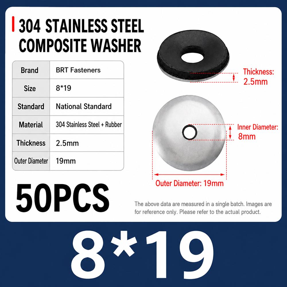 1Set Rubber Stainless Steel Sealing Washer for Self Drilling Screws Roofing Construction