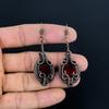 Red Garnet Jewelry, 999 Copper Wire Wrapped Earrings, Handmade Gemstone Jewelry Earrings For Memorial Day