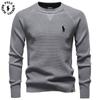 Polo Ralph Lauren 2025 Autumn and Winter Embroidery New Round Neck Fashionable Solid Color Sweater Men's High-quality Business Casual Knitted