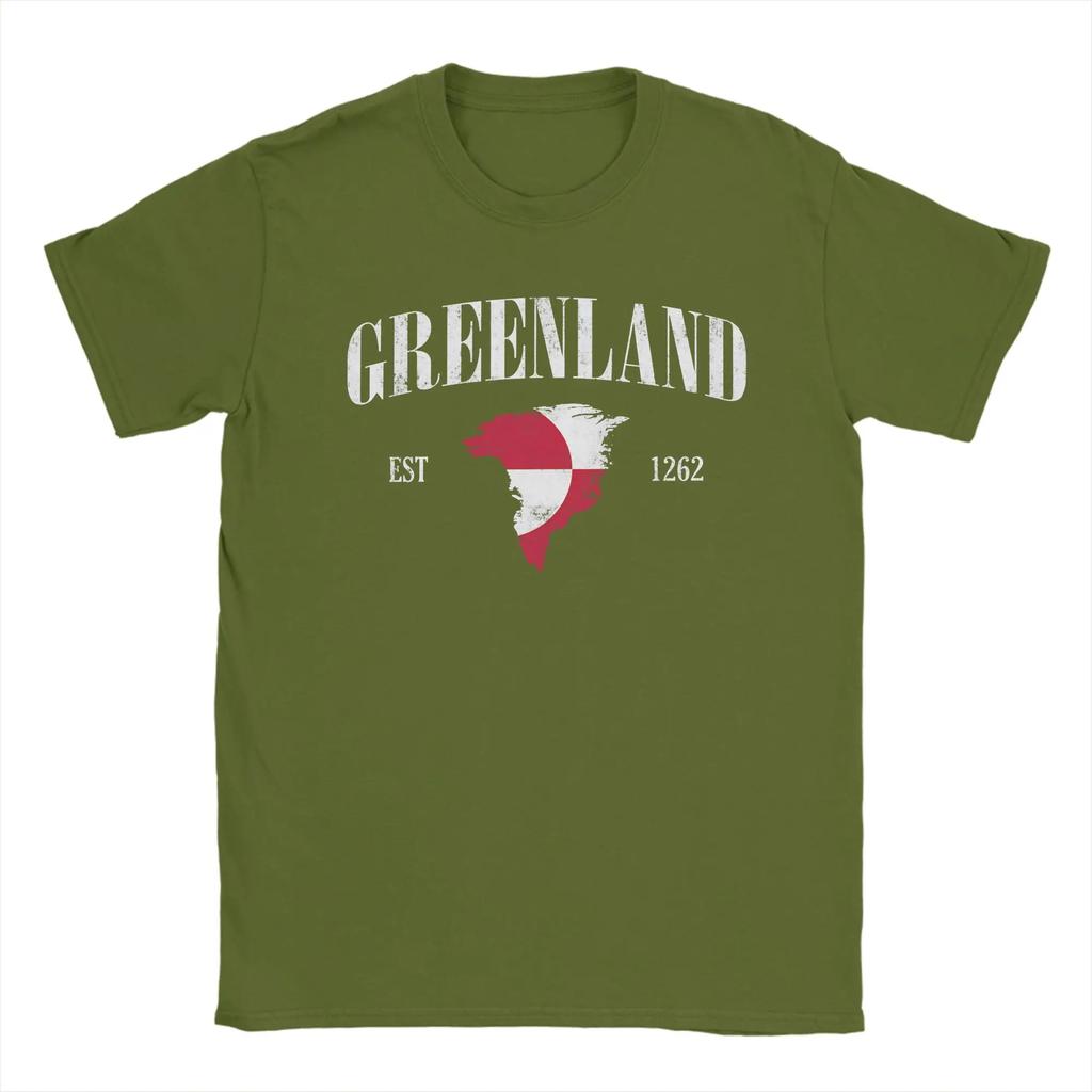 Support Greenland Est 1262 T Shirt Summer Popular T Shirts Unisex Cotton O Neck 4xl 5xl 6xl Top Tees Short Sleeve Y2k Fun Tshirt