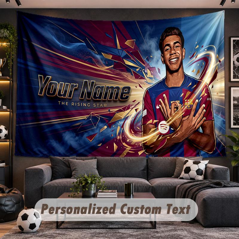 Wall Hanging Tapestry Custom NameLamine Yamal Pattern Personalized Printed Fabric Wall Decor
