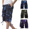 Summer Mens Cargo Shorts Camouflage Twill Chino Knee Length Pants Pockets Beach Pants