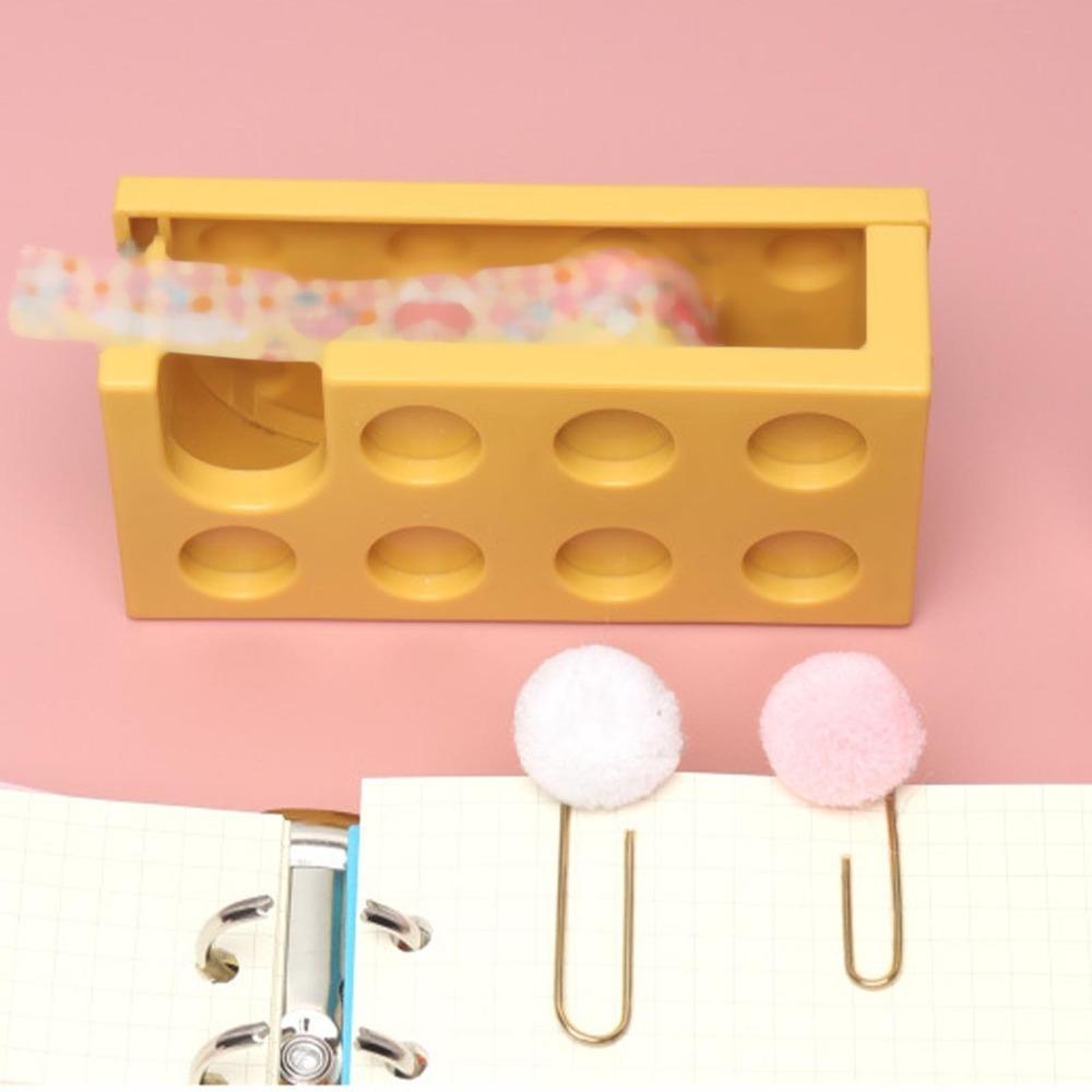Small Size Tape Cutter Polymer Desktop Tape Holder Non Slip Tape Dispenser Stationery Storage