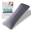 LeLante Back Pain Relief Cushion, Lumbar Pillow, Memory Foam, for Sleeping (Dark Gray) [Featured In Anan]