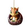 Cartoon Dragon Egg Car Hanging Decoration Christmas Tree Ornament Gift Acrylic/glass Material Cartoon Style Multiple Color Options Interior Car Decor