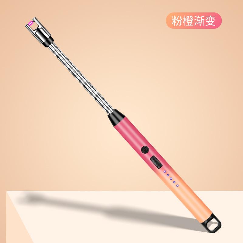 Kitchen USB Electric Arc Lighter Rechargeable Windproof BBQ Flameless Plasma Candle Long Lighters Hose Gas Stove Ignition Gun