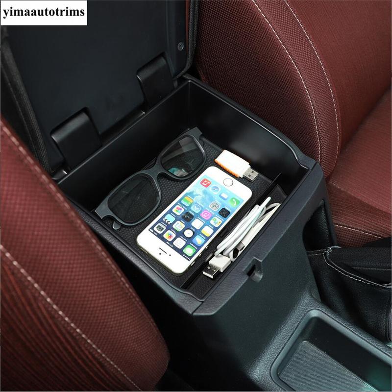 Central Control Armrest Storage Box Organizer Container Phone Holder Tray For Toyota Hilux 2015 - Auto Interior Accessories