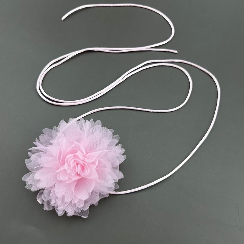 Stylish Rose Blossom Necklace Simulation Flower Neckchain Women Girls Collarbone Chain Eye Catching Choker Accessory