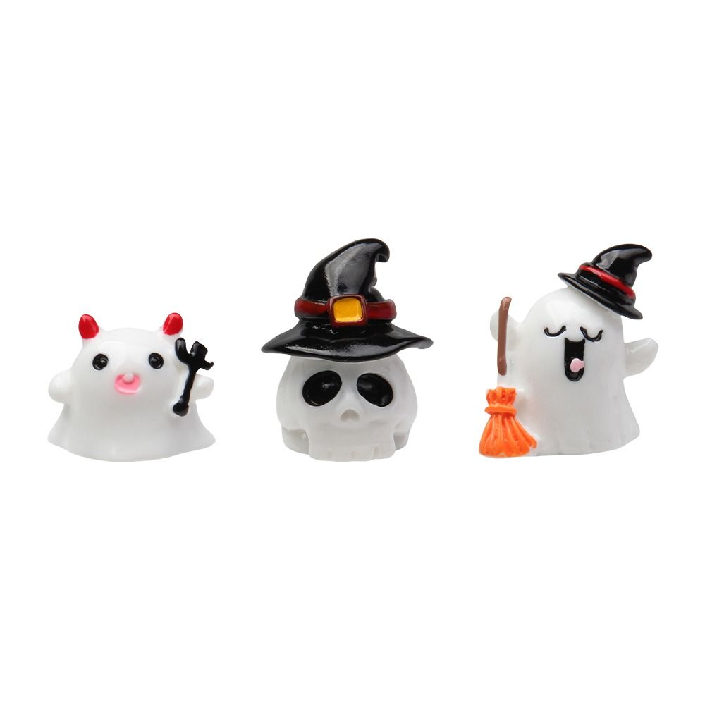 10pcs Resin Craft Miniature Figurines Halloween Desktop Ornament Micro Landscape Home Decoration