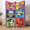 Cartoon Hero Characters Collage Flannel Blanket Super Soft Warm Cozy Blanket for Sofa Bed Office Travel All‑Season Home Decor Gift