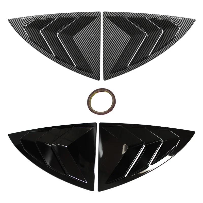 For Tesla Model Y 2019-2025 Car Rear Window Shutter Cover Trim Window Louver Side Vent ABS Gloss Black Auto Accessories