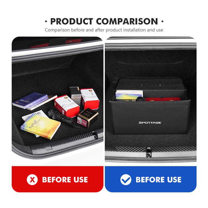 AZKSYT1 Car Trunk Organizer Box Foldable Tools Storage Pockets Bag For KIA Sportage Rio K5 K2 Optima Cerato Proceed Venga Sedona