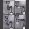 1 Set PVC Kitchen Sink Drain Pipe Replacement Drain Pipe Accessories  for 32/45/56mm Interface