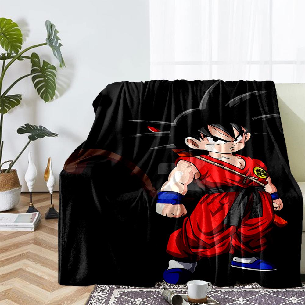 Плед с принтом на тему Dragon Ball - Идеально подходит для дивана, кровати, путешествий и использования на открытом воздухе | Можно стирать в машине, уютный и прочный.