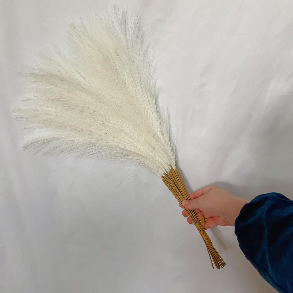 55CM 5/10/20PCS Fluffy Pampas Grass Boho Decor Flower Fake Plant Reed Simulated Wedding Party Home Decoration Artificial Flowers