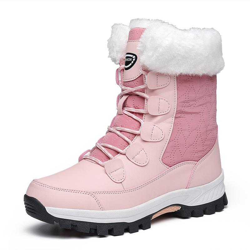 Fashion Women's Winter Boots Mid Calf Warm Lined Snow Boots Non Slip Warm Shoes Fashionable Casual Women's Boots  Platform Shoes