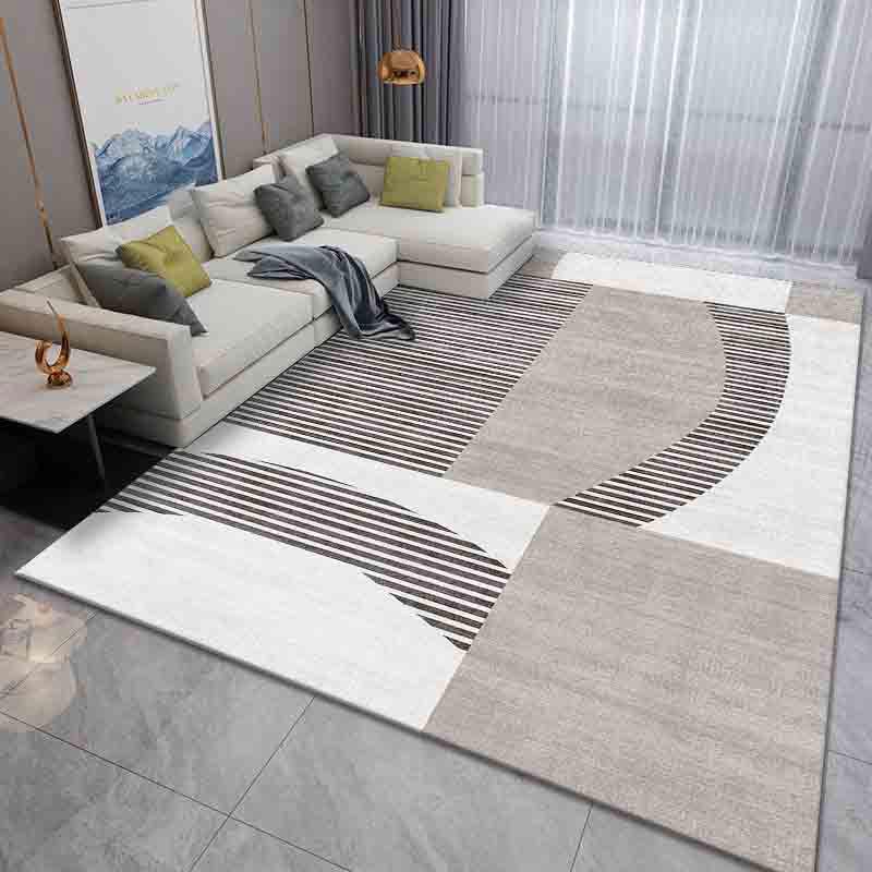 Modern Large Area Rug - Washable Carpet for Living Room or Bedroom with Nordic Style