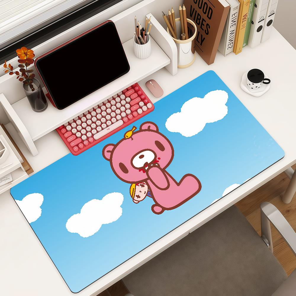 Милый G-Gloomy B-Bear Коврик для мыши Квадратный Офисный Игровой Настольный Коврик Водонепроницаемый Нескользящий Резиновый Декоративный