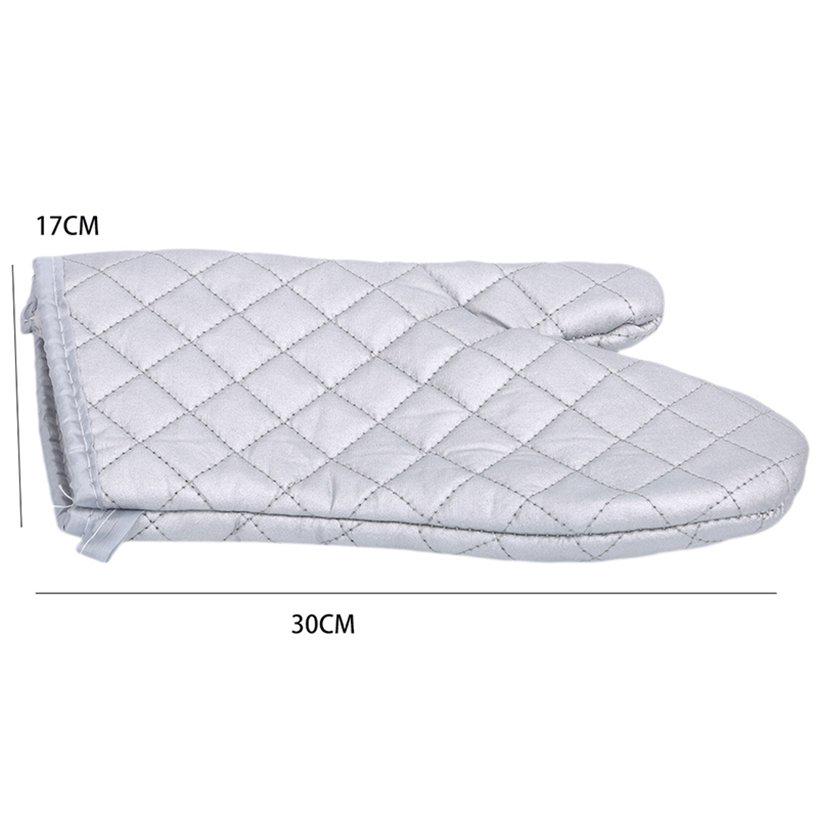 Non-slip Grilling Gloves Oven Mitts Baking Flexible Tkicken Cotton Lining Heat Resistant