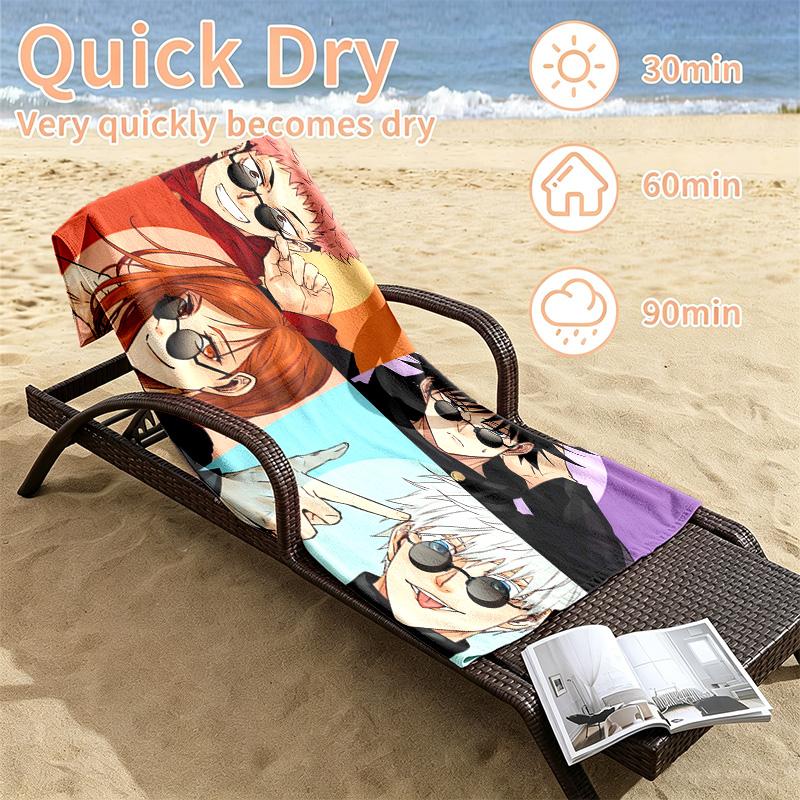 Jujutsu Kaisen Beach towels also serve as bath towels summer essential a musthave for the outdoors the beach and the pool