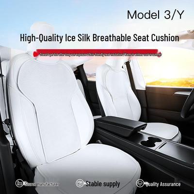 Вентилируемые чехлы на сиденья для Tesla Model Y/3 - Летние аксессуары для модификации автомобильных сидений.