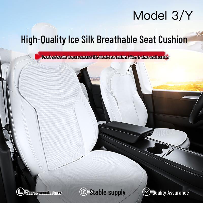 Вентилируемые чехлы на сиденья для Tesla Model Y/3 - Летние аксессуары для модификации автомобильных сидений.