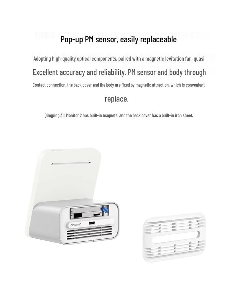 Монитор качества воздуха Qingping: PM2.5, PM10, Шум, Смог, Датчик CO2