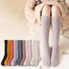 Women's Coral Fleece Knee High Socks, Cozy Japanese-Style Plush Thickened Home Sleep Socks, Winter Warm Calf Socks