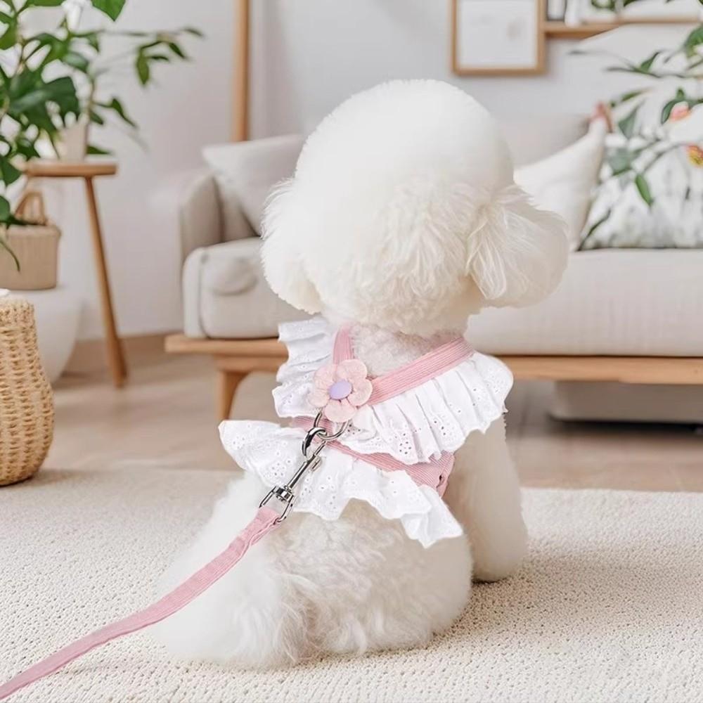 Universal Fit Harness And Leash Set Breathable Material Puppy Kitten Harness Tiny Pets