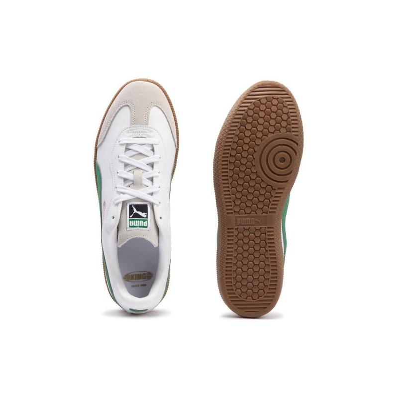 Puma King 21 IT Футбольные бутсы для зала Мужские Белый Зеленый 106696-07