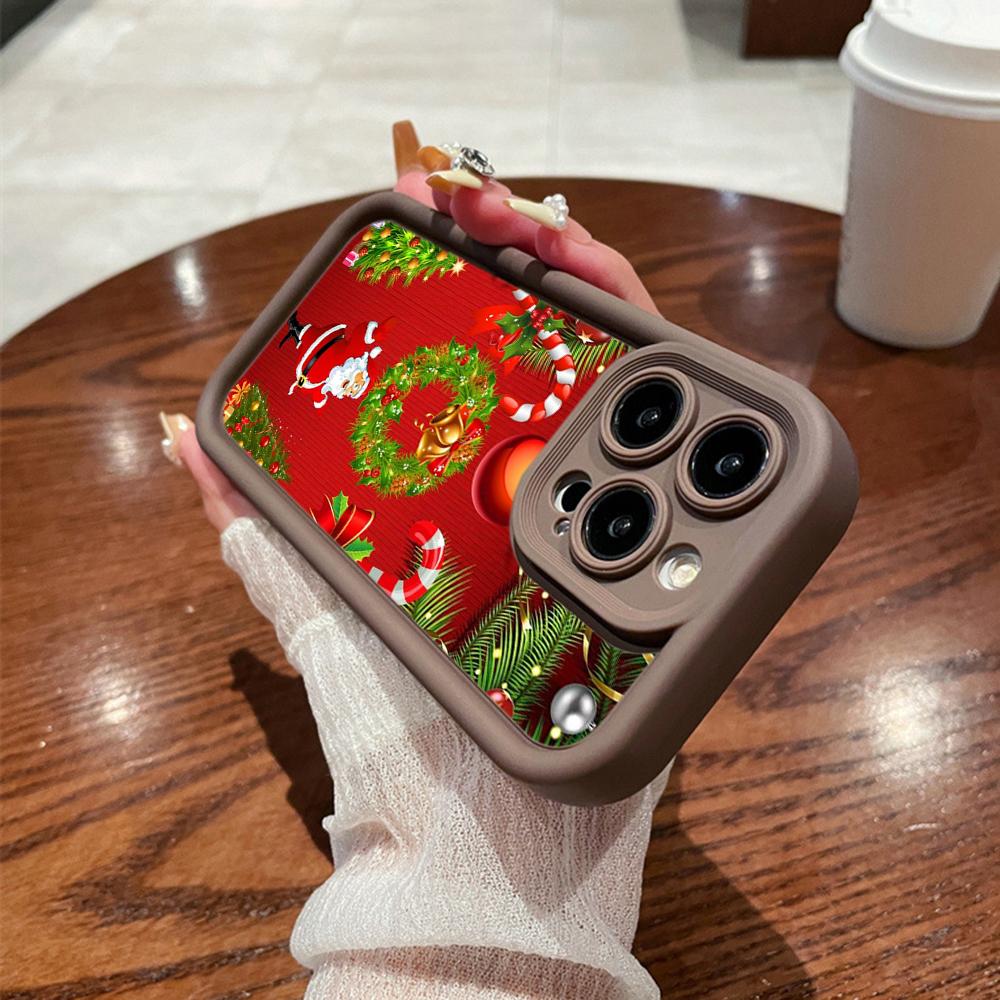 N111 Merry Christmas art Happy New Year Мягкие чехлы для телефонов Angel Eyes для iPhone 16 15 14 13 11 Pro Max 8 7 6s Plus 12 mini XR XS Max Противоударный чехол