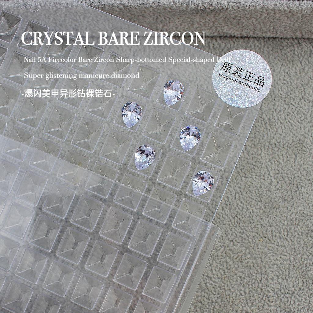 Вспышка Мини Маленький Голый Цирконий Кончик Нижний Куча Бриллиантовый Инопланетный Камень Сахарный Голубиный Яйцо Капля Воды Дизайн Ногтей Конский Глаз Украшения Для Ногтей