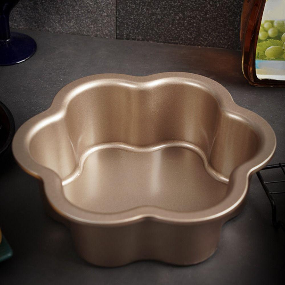 Anti-rust Floral Shape Cake Pan 6/8inch Sponge Cake Mold Non-stick Baking Pan Household