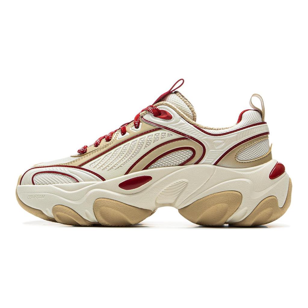 Кроссовки Li Ning Butterfly Runner мягкие, удобные, модные, нескользящие, износостойкие, с низким верхом, повседневные туфли, женские, светло-красные, AZGV012-4
