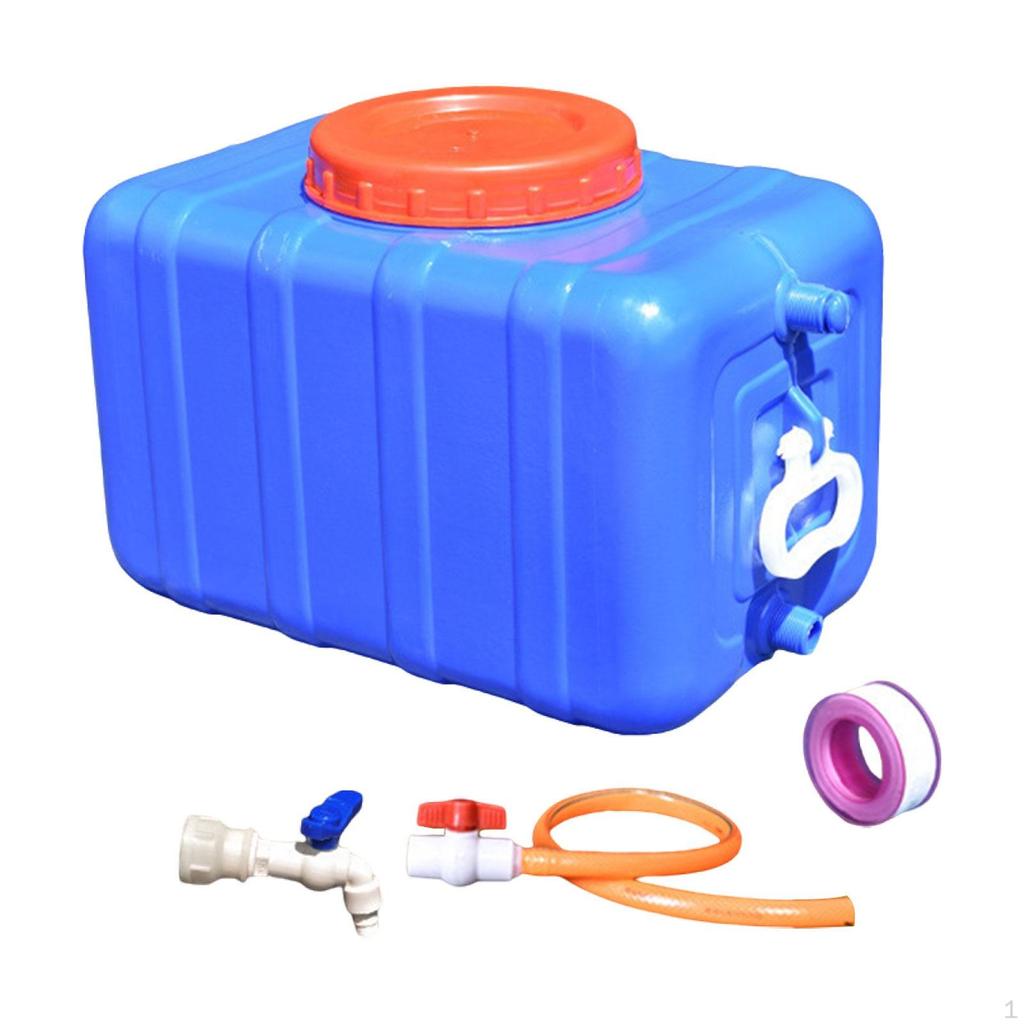 Camping Water Container with Tap And Hose, Versatile, , Horizontal Storage Bucket for