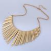 Exaggerated Personality Frosted Metal Tassel Necklace Long Clavicle Chain Necklace Neck Jewelry