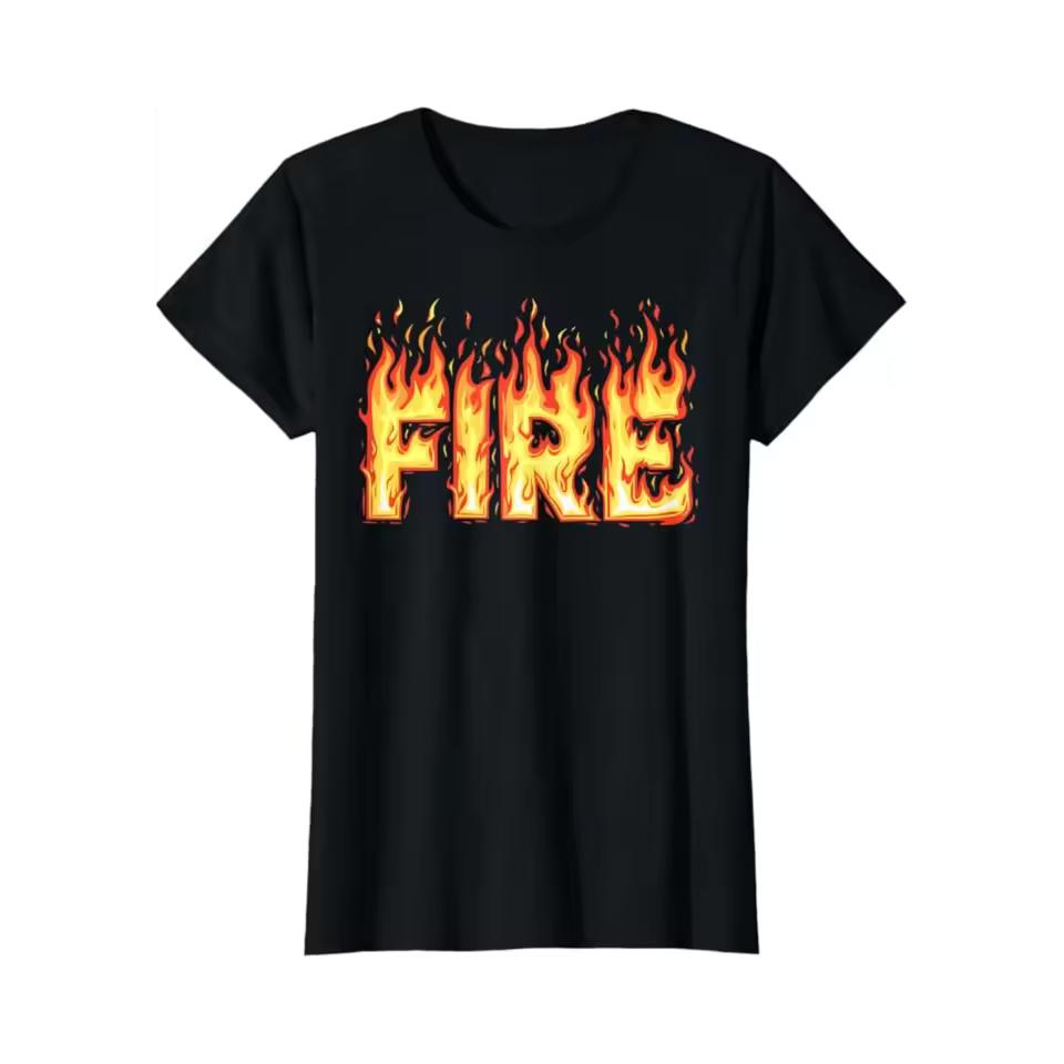 Fire Flame Shirt Adult Children Women's Fire and Ice Clothing T-shirt New T-shirt Short Sleeve Autumn T-shirt Top 01232