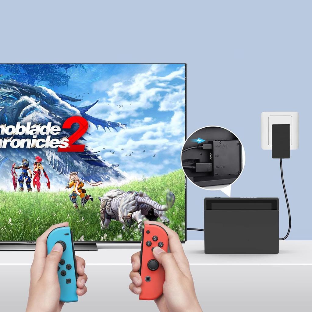 Зарядное устройство для Nintendo Switch AC Адаптер 45 Вт Быстрая зарядка Зарядное устройство для Nintendo Switch Совместимо с Switch Lite/Dock/Pro Controller