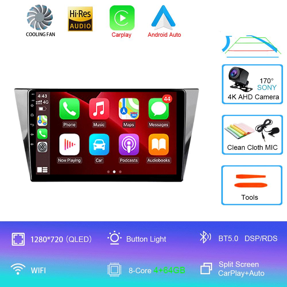 Автомагнитола Android 14 для Volkswagen Bora 4 2016 - 2022 Мультимедийный видеоплеер Навигация GPS Без 2din 2 din dvd