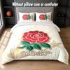 England Rugby Design Bed Bedding Set 1 Duvet Cover + 2 Pillowcases Soft Breathable Household Bed Linens