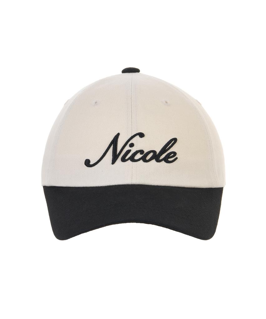 Кепка с козырьком Nigaennikol Nicole Lettering_Двухцветная Черная