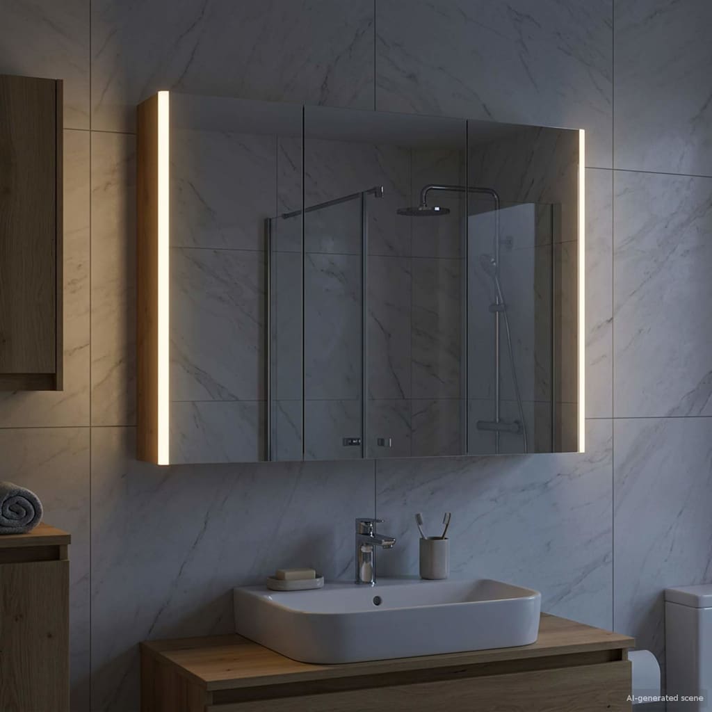 Bathroom Mirror Cabinet Craftsmanship Oak